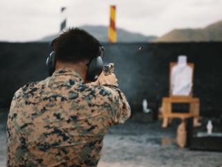 A U.S. Marine fires an M18 pistol during a marksmanship competition on Camp Hansen, Okinawa, Japan. In determining marksmanship proficiency, nearly every points-based system fails to appropriately measure or integrate speed into outcomes. Until recently, the Marine Corps relied on points-based systems for logistical simplicity, not for their ties to lethality.