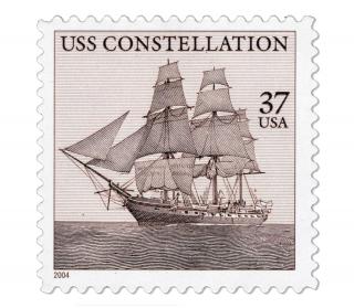 USS Constellation stamp