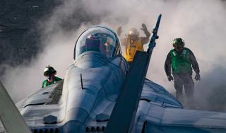 The constantly evolving aircraft in the carrier air wing provides tremendous versatility during a carrier’s 50-year life span. Here, an F/A-18E Super Hornet from VFA-11—the Red Rippers—prepares to launch from the USS Harry S. Truman (CVN-75).