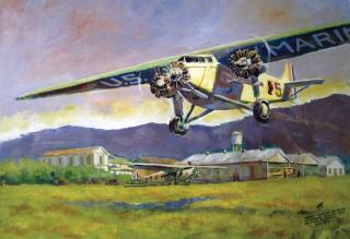 December 1927: A Marine Atlantic-Fokker TA-2 trimotor transport aircraft arrives at Managua, Nicaragua, to support the 5th Marine Brigade in the first sustained tactical airlift operation by any U.S. military service branch.