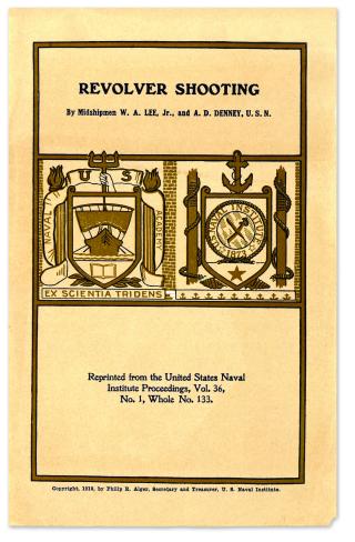 Lee coauthored a treatise on revolver shooting that was published in the U.S. Naval Institute Proceedings in 1910