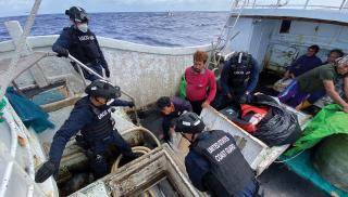 USCGC Kimball (WMSL-756) completed her first at-sea boarding