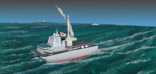  artist’s rendering of a Japan Maritime Self-Defense Force Aegis-equipped ship