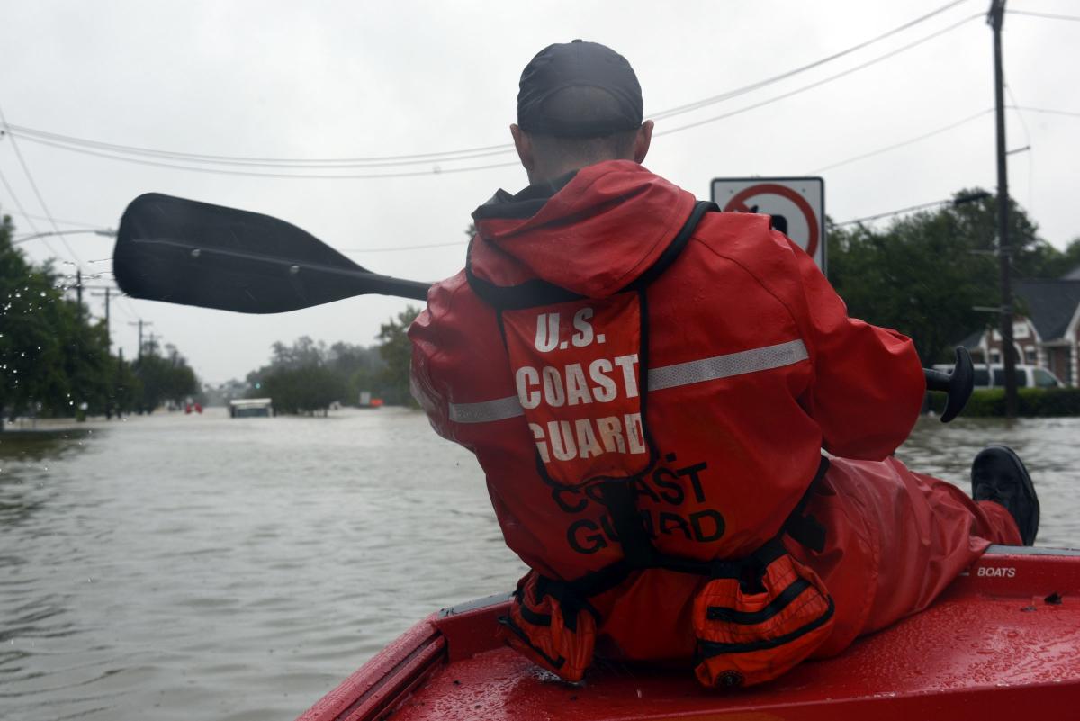 For flood punt boats, shown here responding to Hurricane Harvey in 2017, navigating unfamiliar flooded streets, accessing dangerous buildings to evacuate survivors, and avoiding downed trees and power lines succeeds more as a result of good judgment and luck rather than the proper training.
