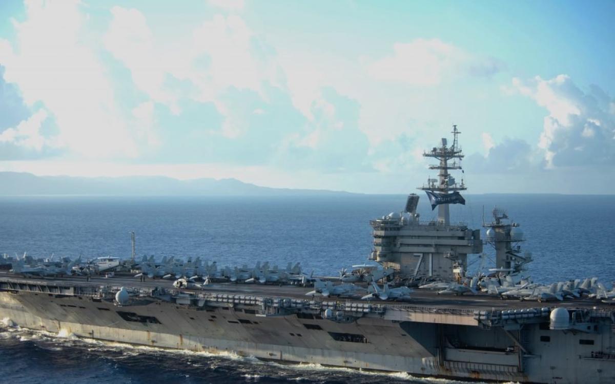 USS Theodore Roosevelt underway. 