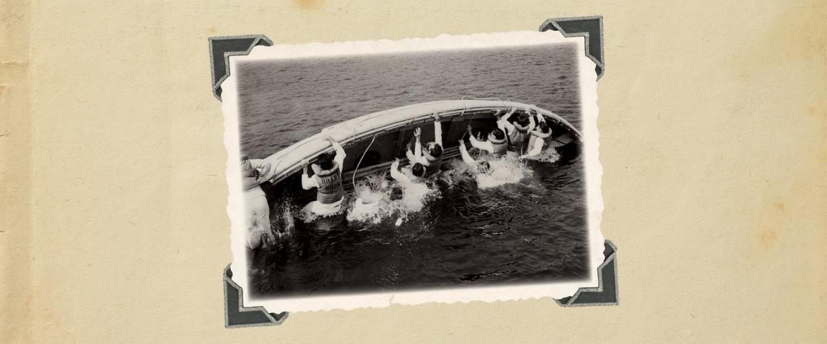 Coast Guardsmen capsize boat of coast of New England