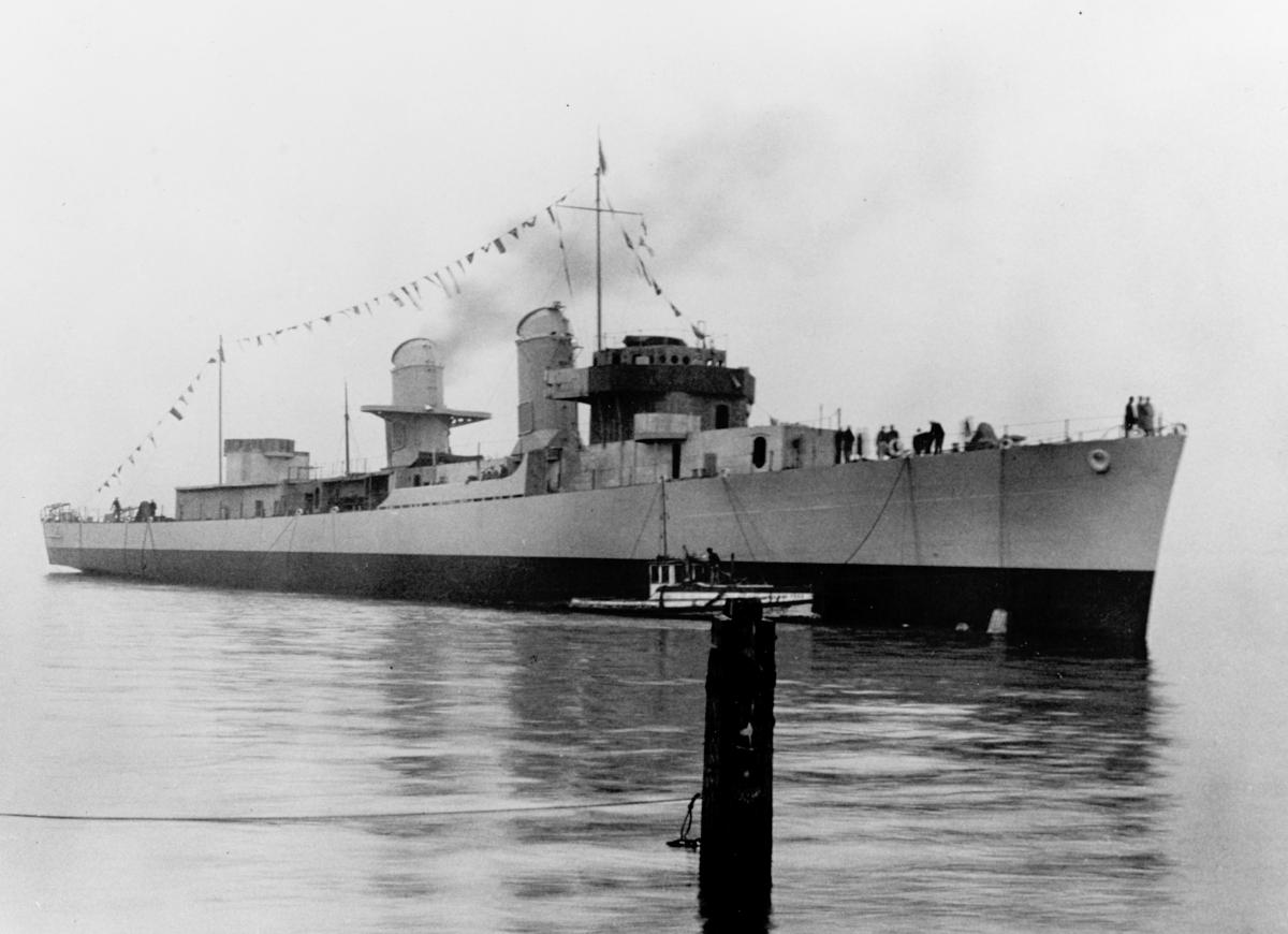 USS Johnston at Sea