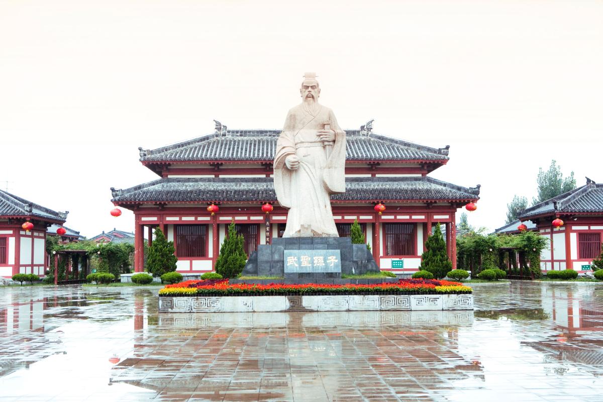 Sun Tzu statue in The Art of War Culture City, Huimin County, Binzhou City, Shandong, China