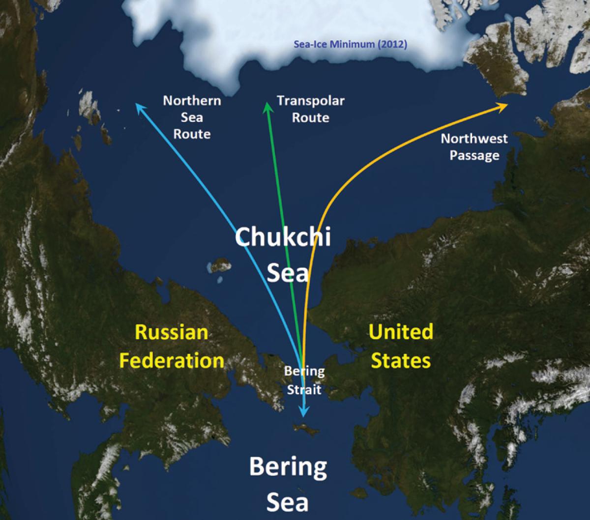 Courtesy of Author; Base Map of Ice Extent Courtesy of NASA