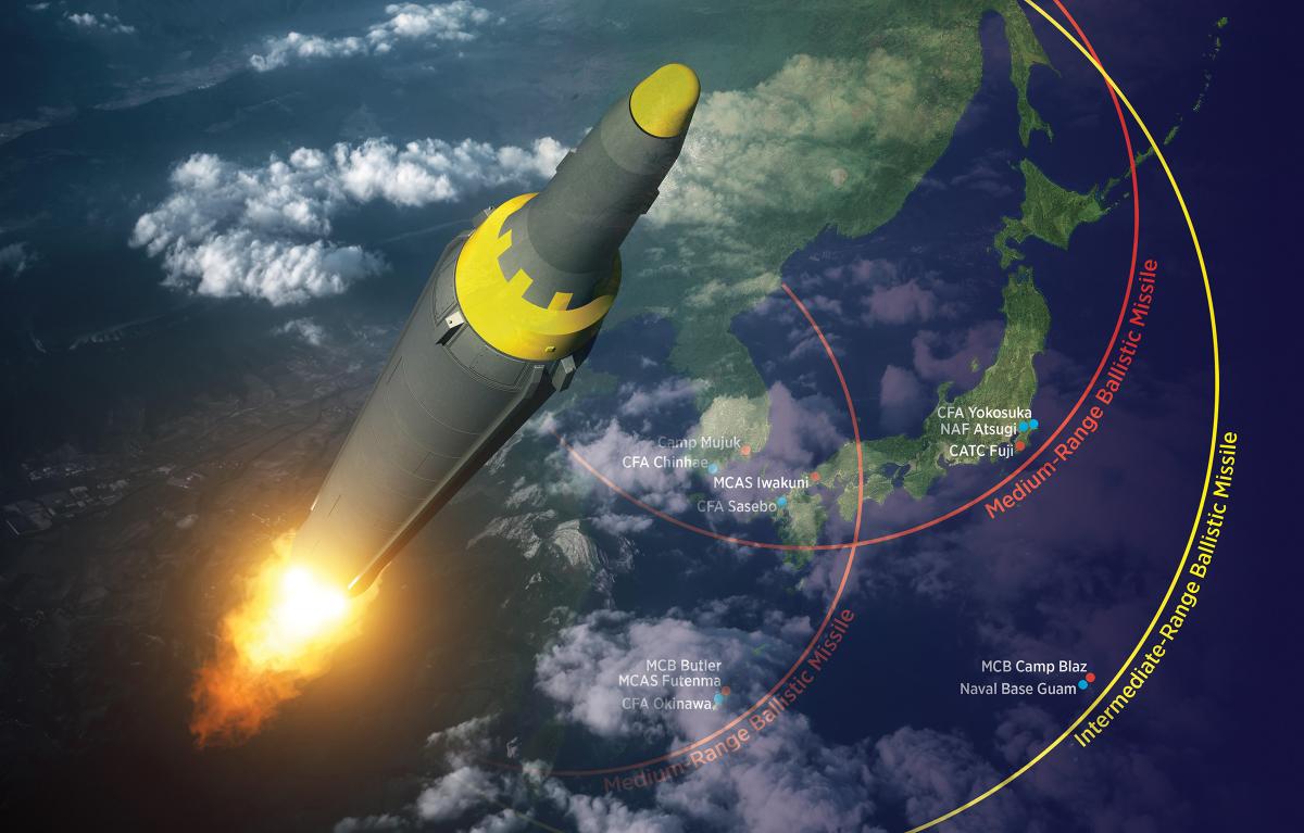 Missile: Alamy / Underlying Map: Shutterstock 