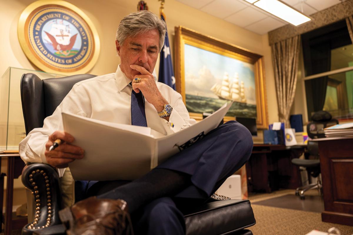 The 77th SecNav is an impassioned student of the Navy’s past: “I think we have an incredibly rich history.”