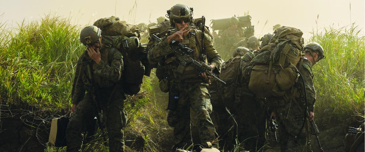 Marines from the 3d Marine Division and 1st Marine Air Wing train at Kirishima Training Area in Kyushu, Japan.