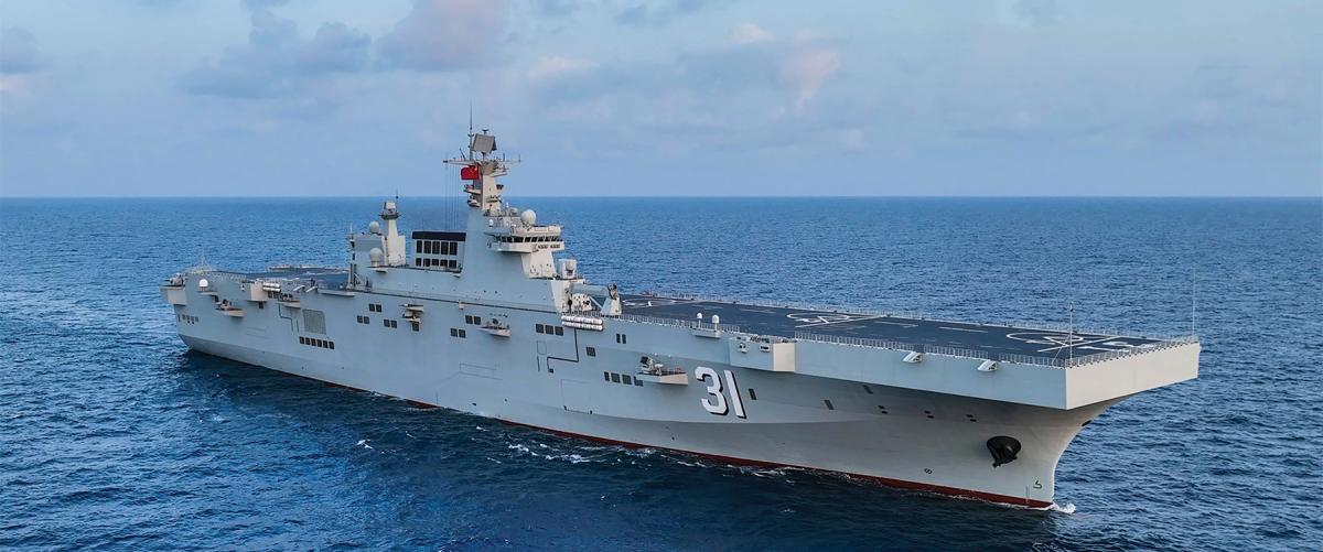 The Hainan is the first Type 075 amphibious assault ship. 
