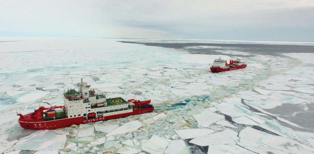 Chinese icebreakers in Antarctica