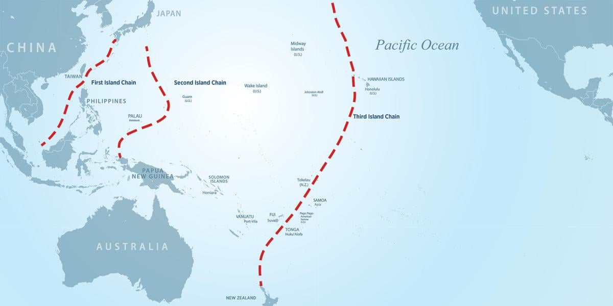 Map of the Pacific & South China Sea