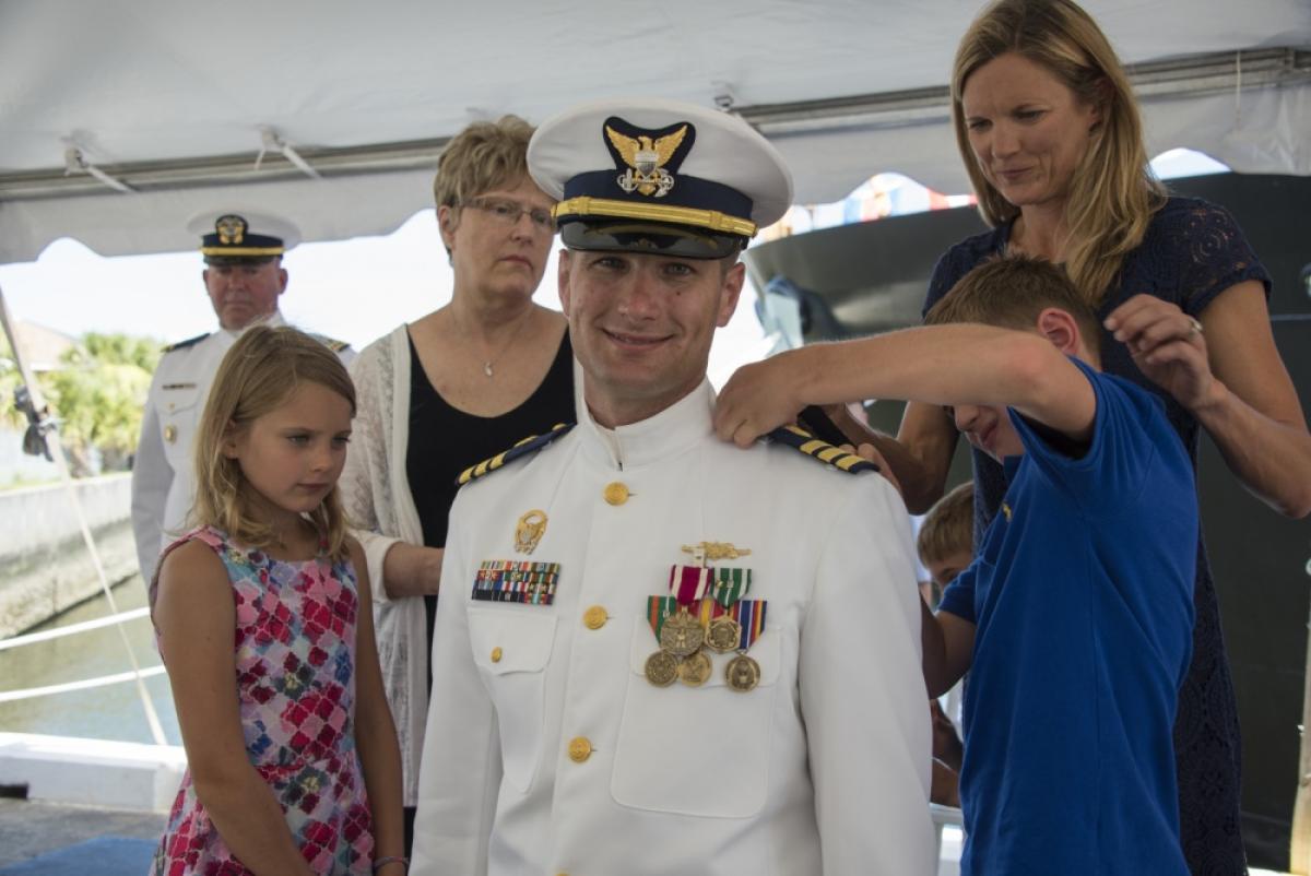 Coast Guard officer promotion ceremony
