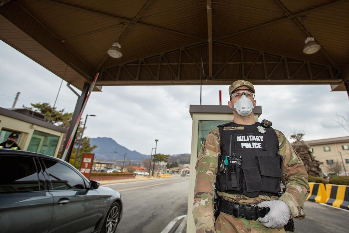 The military takes precautionary measures to protect against coronavirus. 