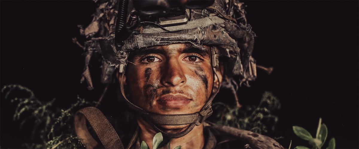 An antitank missileman with 1st Battalion, 6th Marine Regiment, 2d Marine Division,  during a Marine Corps Combat Readiness Evaluation on Camp Lejeune, North Carolina, in October 2022. 