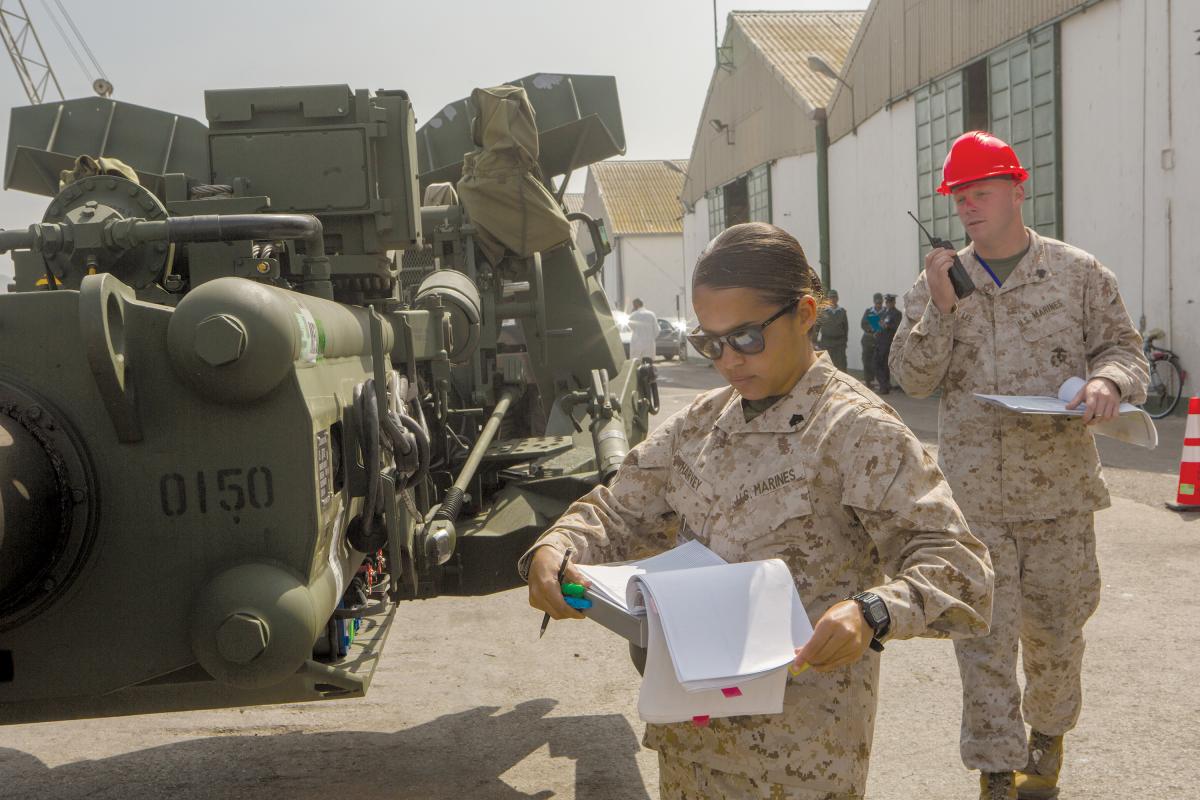 Marines inventory gear during Exercise African Lion 15 in Agadir, Morocco, May 9, 2015