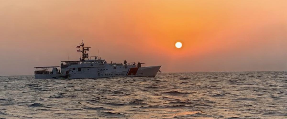 The USCGC Charles Moulthrope (WPC-1141) patrols the Arabian Gulf in 2022 as part of Coast Guard Patrol Forces Southwest Asia. If the Coast Guard’s value to the nation is truly its global character and mandate, then investment needs to be made to make that a reality.  