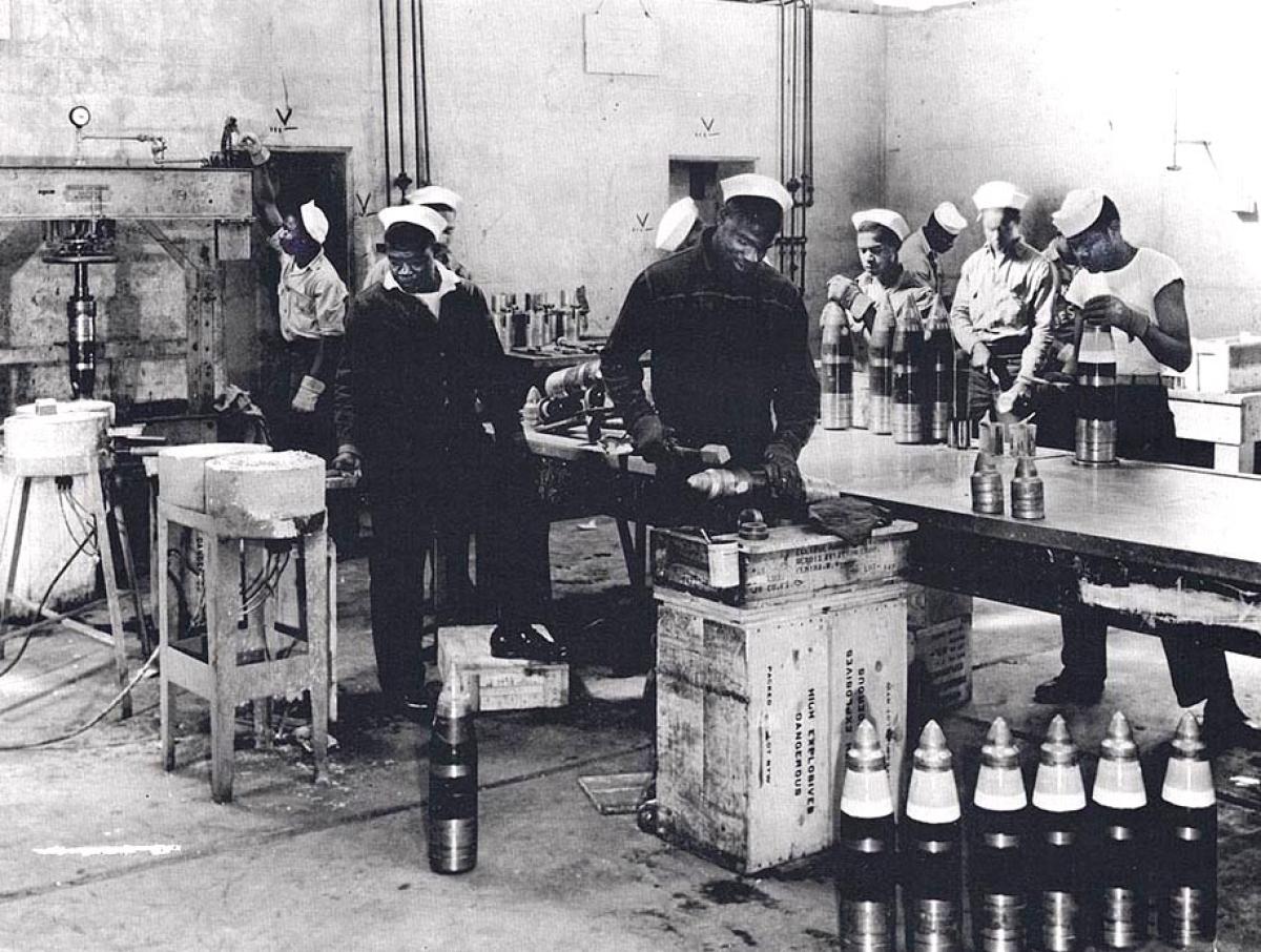 Ammunition handlers at the Port Chicago Naval Magazine