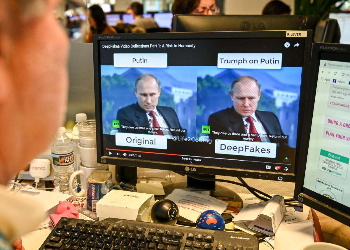 Deepfake image of Vladimir Putin/Donald Trump