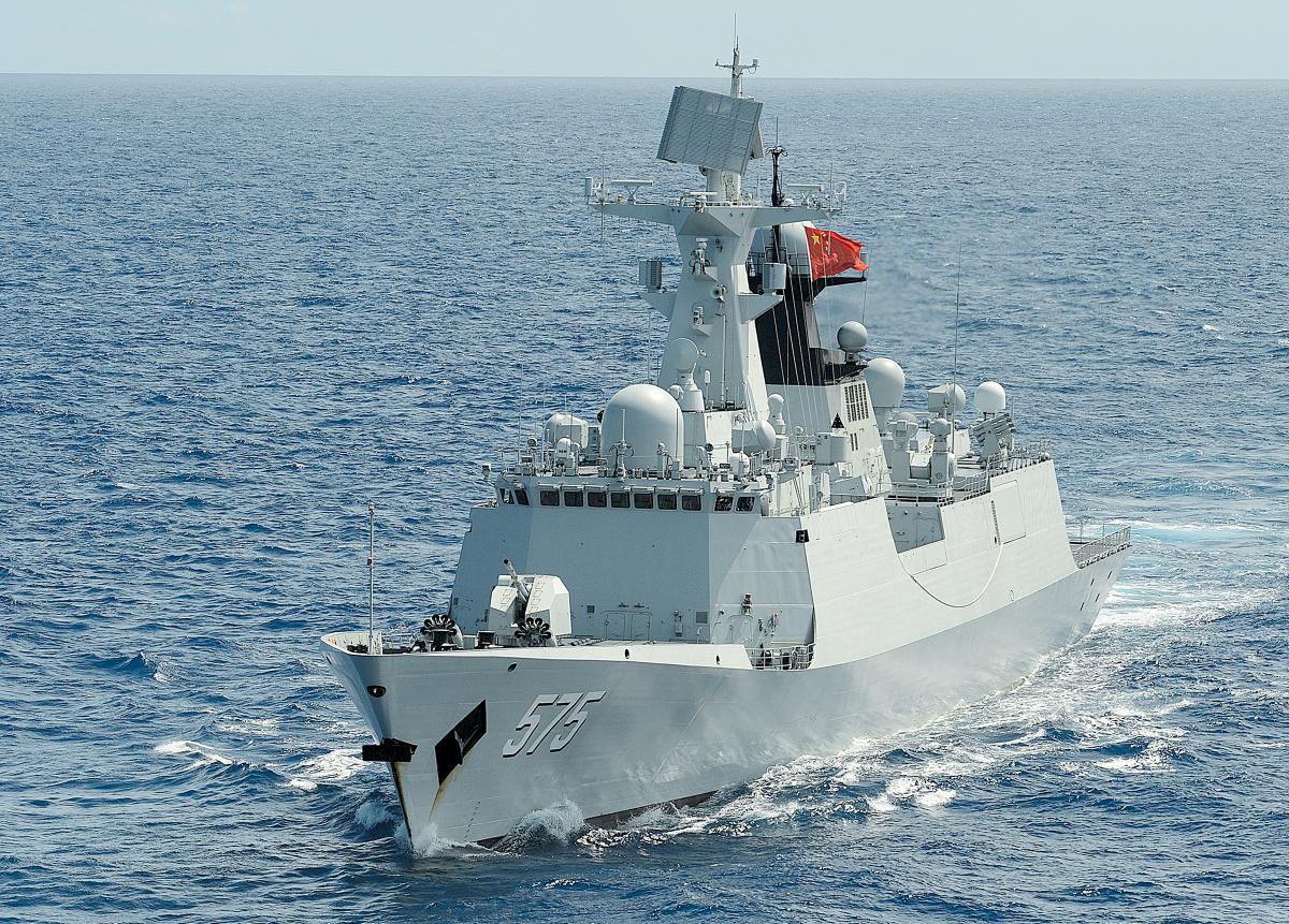 The Chinese Type 054A frigate Yueyang.