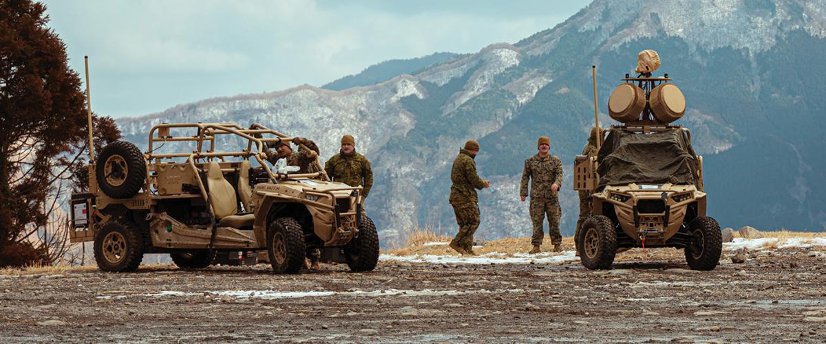 Marines with the 31st Marine Expeditionary Unit prepare to operate a Light Marine Air Defense Integrated System (L-MADIS) during Iron Fist 23 in Japan. L-MADIS is designed to detect and counter unmanned aircraft.