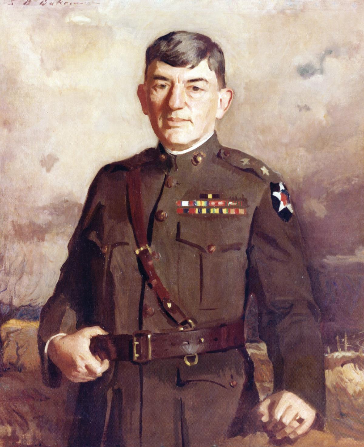 Nicknamed  “the greatest of all Leathernecks,” Major General John A. Lejeune commanded the U.S. Army’s 2nd Infantry Division during World War I. As Marine Corps Commandant, he envisioned the Corps as an institution that should represent the best values of American society. 