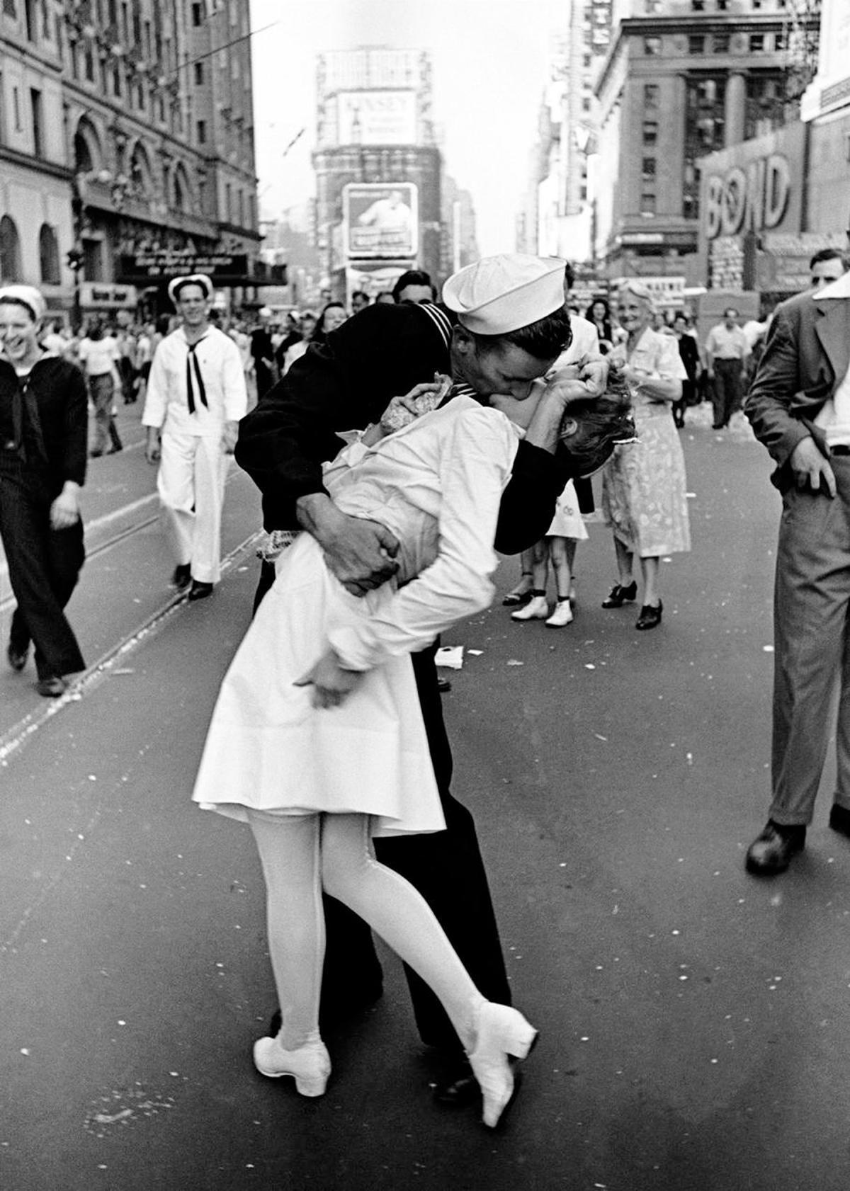 The Story Behind the Famous Kiss | Naval History Magazine - August ...