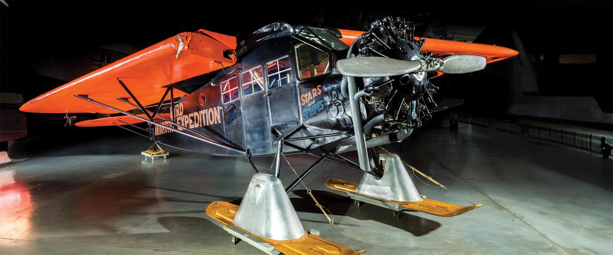 Stars and Stripes, on display at the Steven F. Udvar-Hazy Center near Dulles International Airport, shows its wing-folding capability.