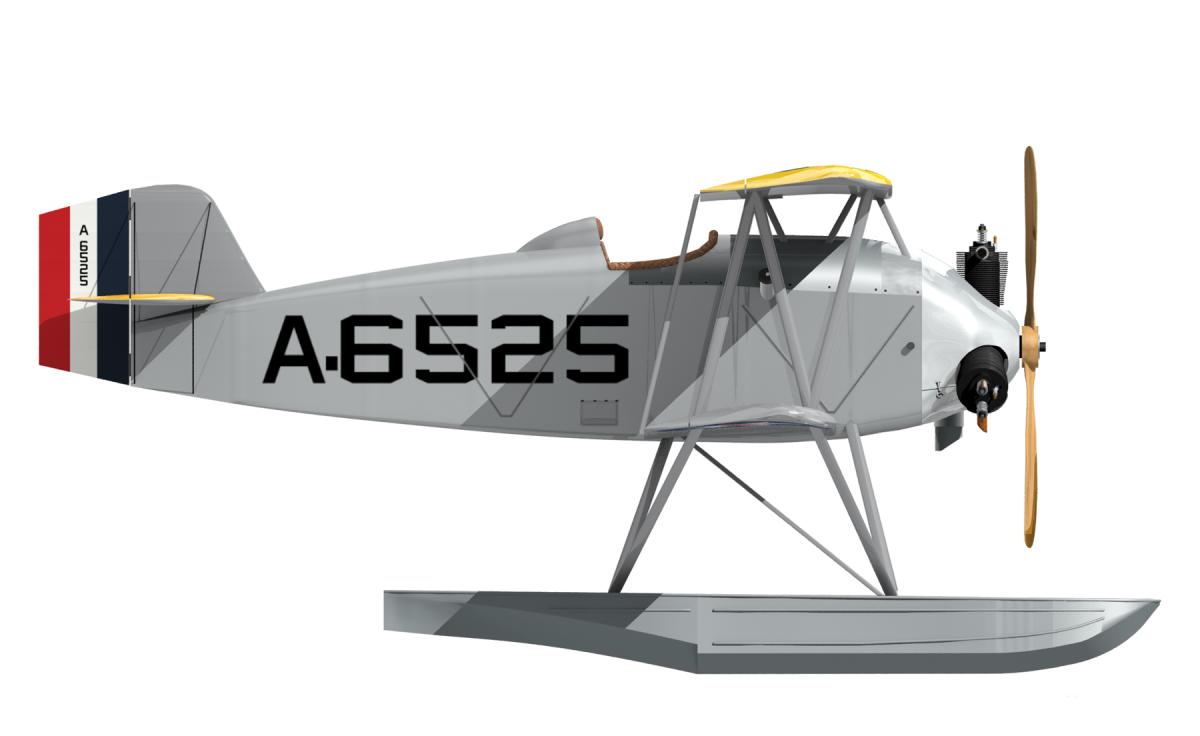 Right profile drawing of a Martin MS-1 scouting seaplane.