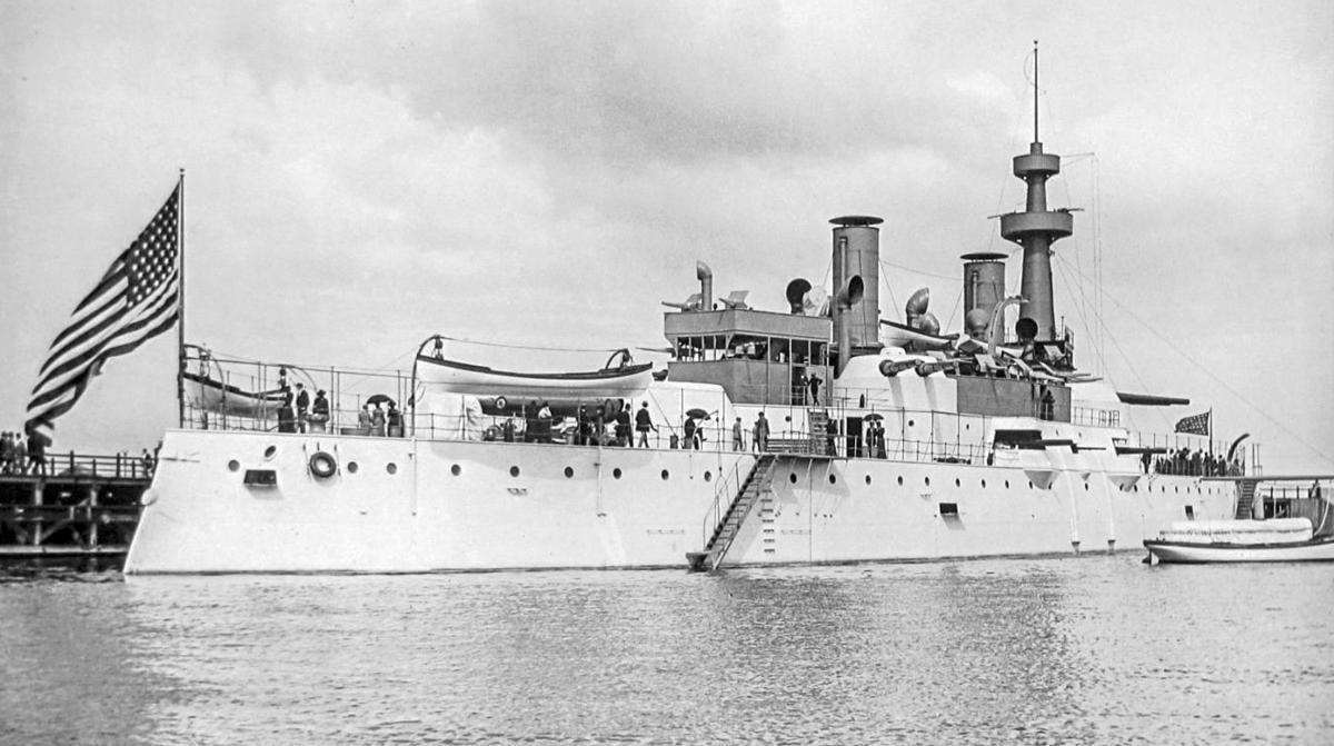 The Illinois, a brick near-replica of the Indiana (Battleship No. 1) design, served as the home for naval exhibits at Chicago’s 1893 Columbian Exposition. Later, for a brief time, she was home to the Illinois Naval Militia.