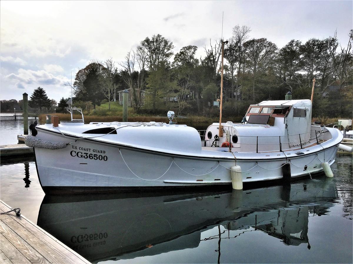 The motor lifeboat CG 36500 was acquired by the Orleans (Massachusetts) Historical Society in 1981 and restored to operating condition. She has since been added to the National Register of Historic Places.