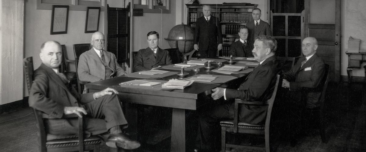 The General Board (shown here in 1932) was part of an interwar learning campaign, which also included the Chief of Naval Operations, naval intelligence, the Naval War College, and fleet commanders.
