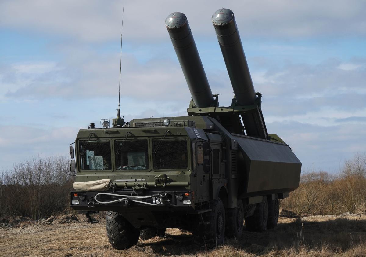 Tactical exercises of the Baltic Fleet's coastal missile forces using the Bastion anti-ship missile system at the Khmelyovka shooting range