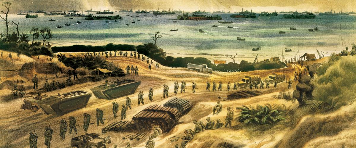 April 1945: The largest amphibious invasion of the Pacific war is underway. For nearly three tortuous and hard-fought months, “U.S. and Japanese forces locked horns on the ground, in the air, and on the sea.”