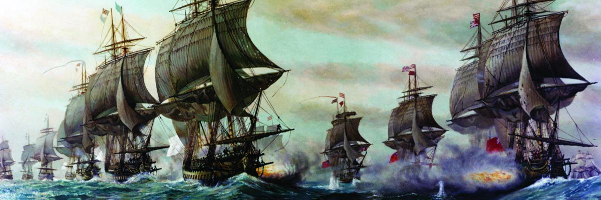 The sea fight that led to victory at Yorktown: the Battle of the Capes, 5 September 1781.