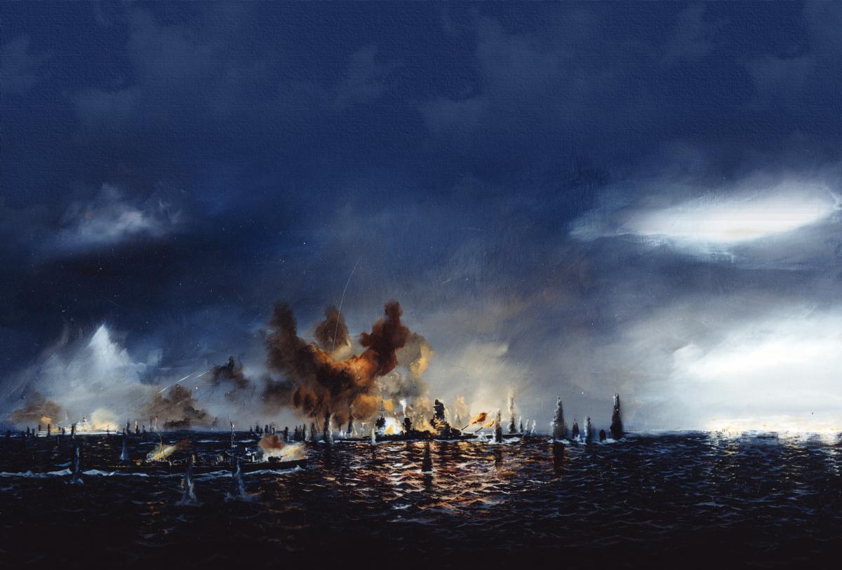  John Hamilton’s depiction of the Battle of Surigao Strait