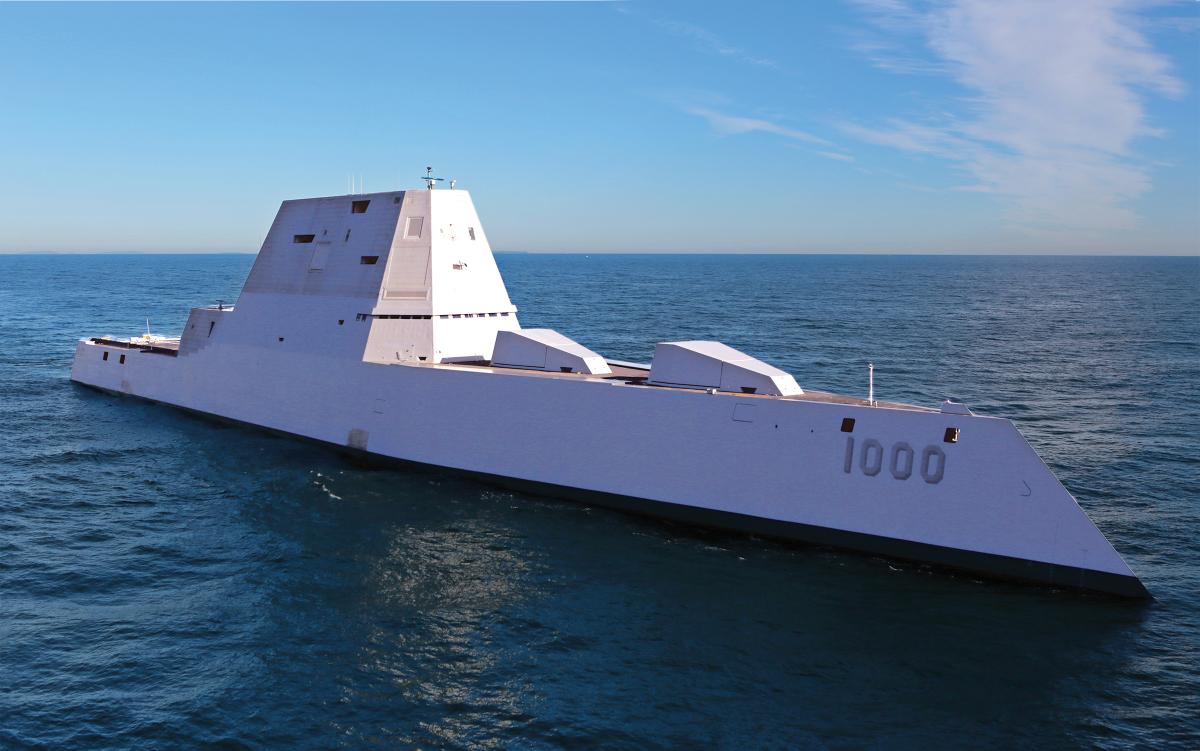 The Mk 51 Advanced Gun System on the Zumwalt-class destroyers was to fire the Long Range Land Attack Projectile. But at roughly $1 million per round, the projectile was canceled, and the Navy is seeking more affordable alternatives.