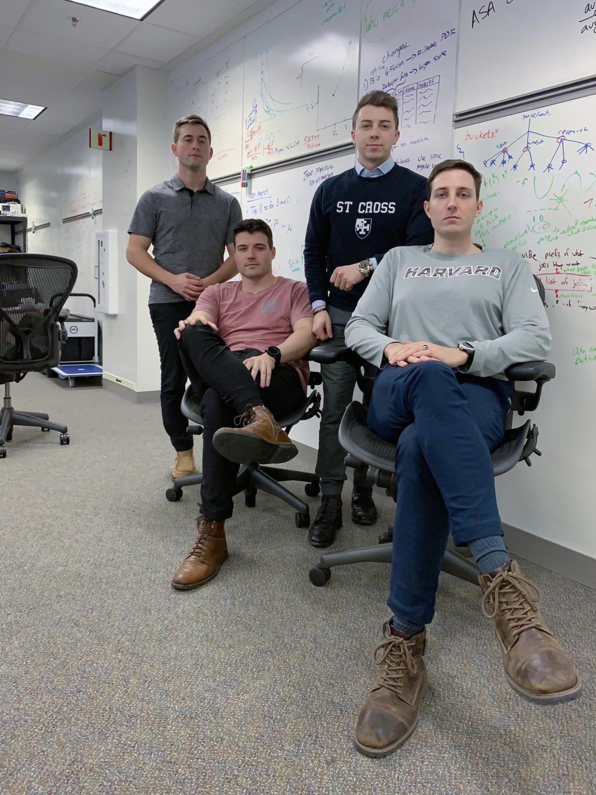 Lieutenants (junior grade) Zac Dannelly, Ian Shaw, Drew Calcagno, and Richard Kuzma