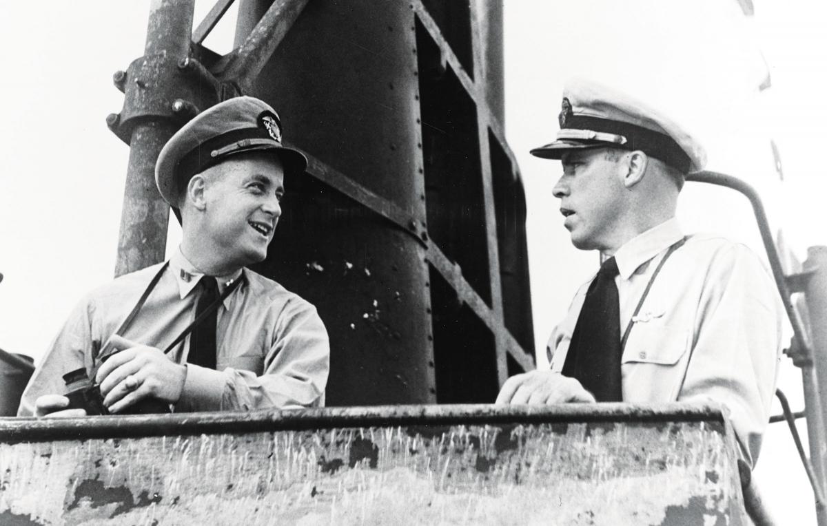 Lieutenant Commander Dudley Morton (right), Lieutenant Commander Dick O’ Kane (left)