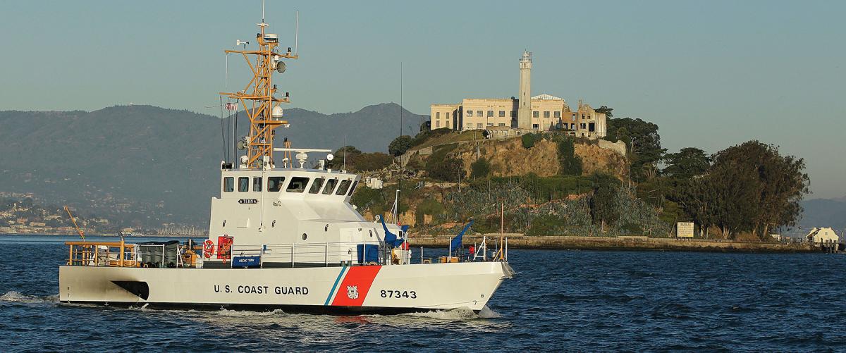 The USCGC Tern (WPB-87343), shown here patrolling in front of Alcatraz Island, is one of the Coast Guard’s 65 87-foot Marine Protector–class cutters. While in command of this ship, the author and his crew conducted a dangerous rescue mission that shook his faith in his gut instincts.