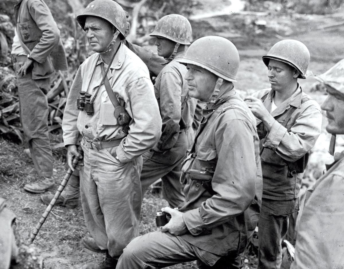 Lieutenant General  Lemuel Shepherd (left, as a major general overlooking Naha on Okinawa) noted the Marine Corps’ contributions to amphibious operations, but just as important is its role as a “ready-to-act military organization, responsive . . . to the President’s call to meet the crises which occur in both peace and war.”