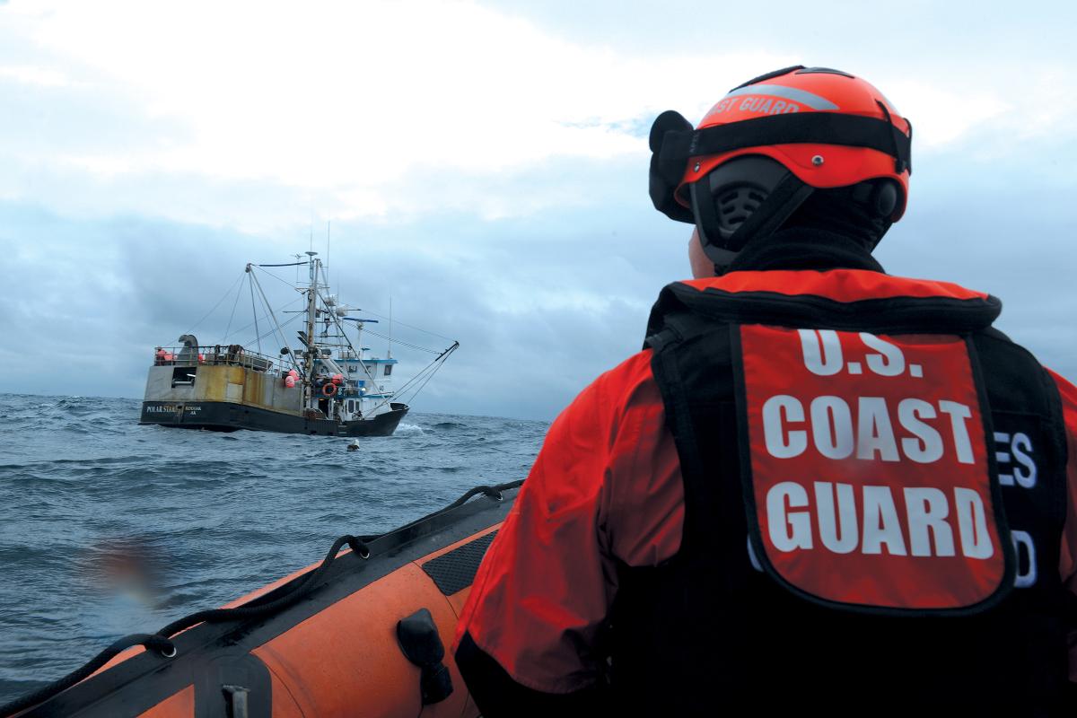 The Coast Guard monitors multiple international fisheries agree­ments, treaties, and conventions, including the U.N. mora­torium on high-seas drift-net fishing. In this excerpt, Admiral Thomas Collins relates a 1997 intercept of a fishing boat operating illegally.