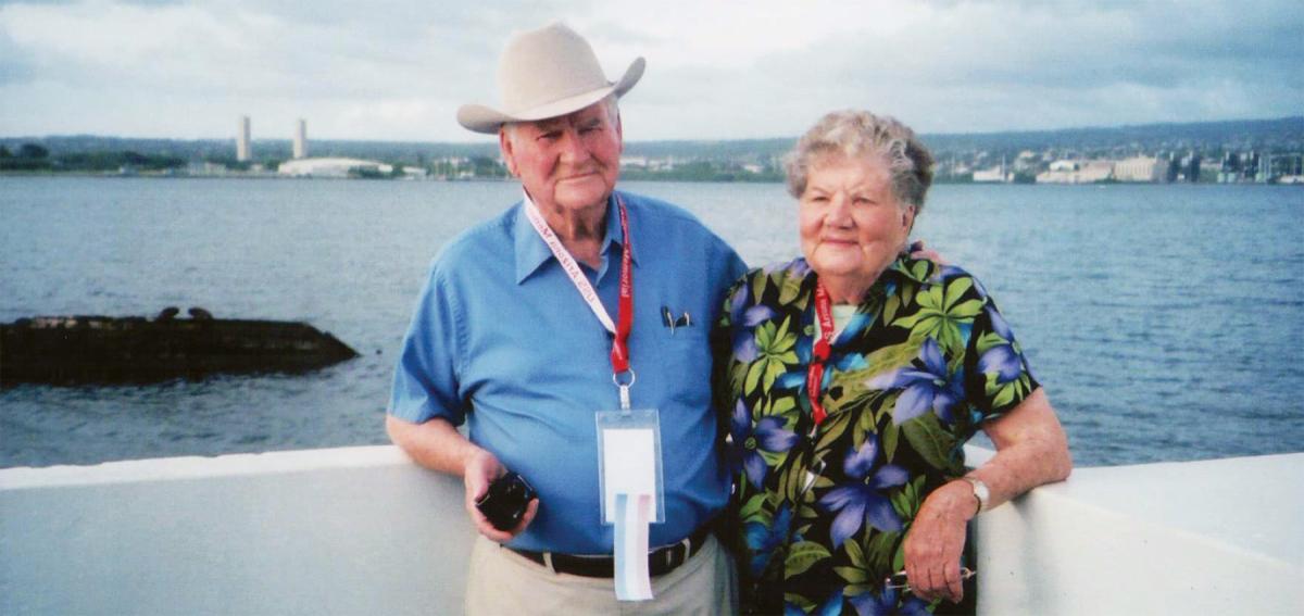 Jim and Taimi Leavelle at Pearl Harbor, the site of Jim’s first brush with history in 1941. Two decades later, as a detective with the Dallas Police Department, he would be witness to another momentous event in the nation’s history.