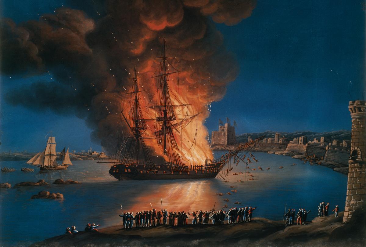 Ship on Fire