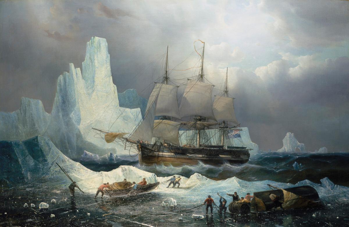 Painting, "HMS Erebus in the Ice, 1846," by Francois Etienne Musin