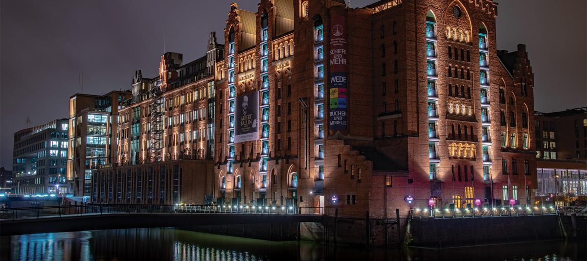 The International Maritime Museum in Hamburg, Germany, highlights the city’s importance as a trading hub and boasts a large miniature and model ship collection. 