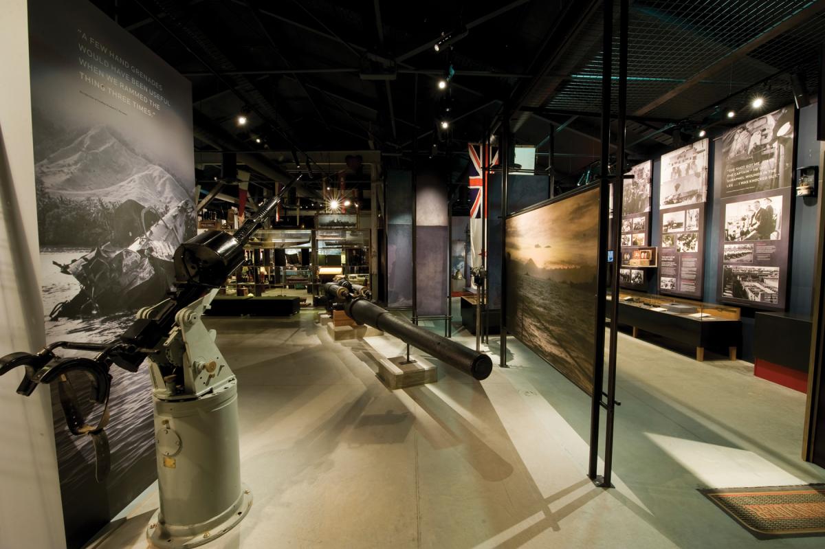 World War II gallery at the National Museum of the Royal New Zealand Navy